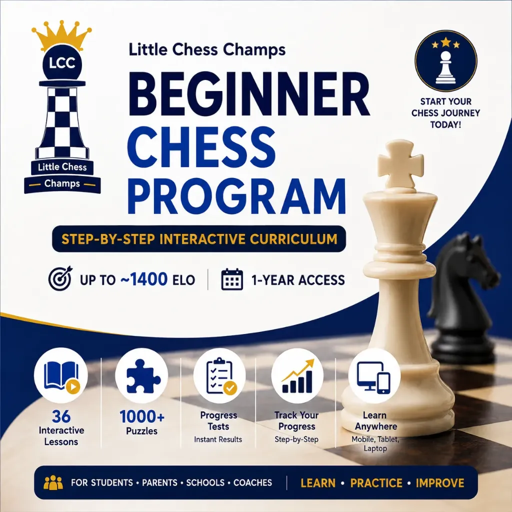 [BCP01] Beginner Chess Program | Step-by-Step Interactive Curriculum